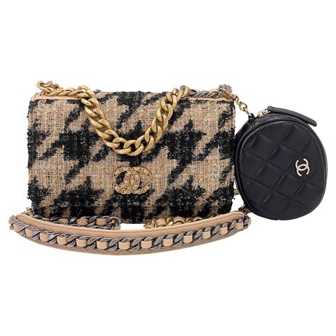 chanel houndstooth woc|Chanel woc wallet.